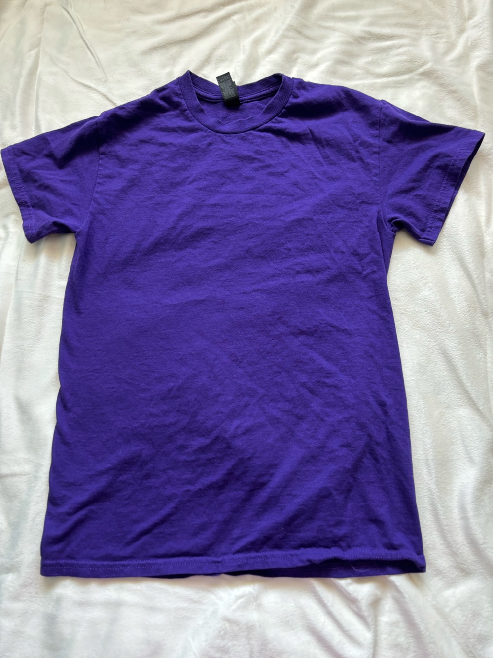 🎁Solid Purple Crew Neck Tee